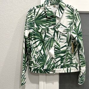 New w/tags, Michael Kors Jean Jacket, Size 8, Color: Palmetto Green.